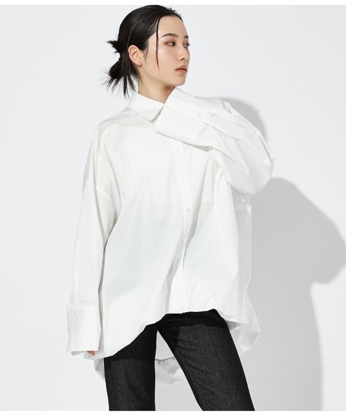 Settimissimo（セッティミッシモ）の「バルーンシルエット オーバーサイズ シャツ ブラウス（シャツ/ブラウス・レディース・ブラック/オフホワイト・FREE）」の10枚目の写真