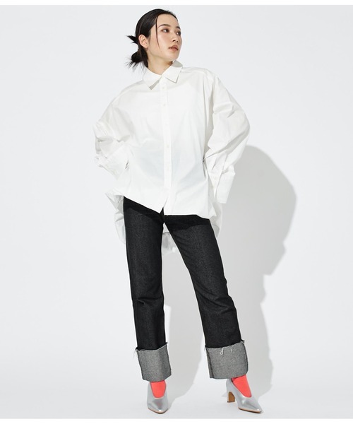 Settimissimo（セッティミッシモ）の「バルーンシルエット オーバーサイズ シャツ ブラウス（シャツ/ブラウス・レディース・ブラック/オフホワイト・FREE）」の13枚目の写真