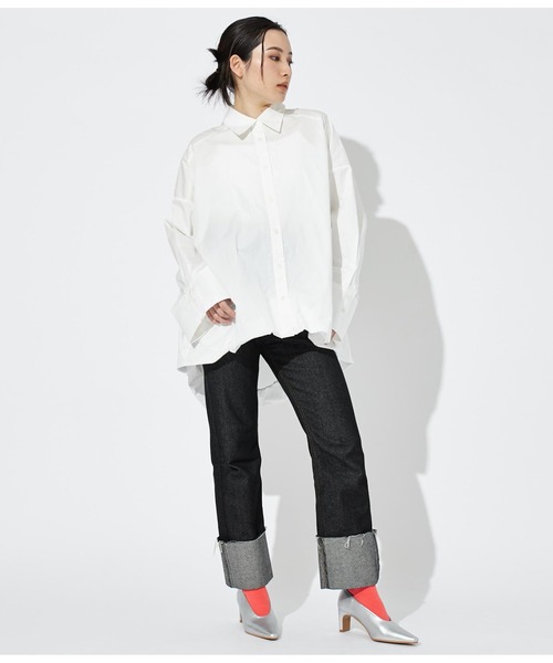 Settimissimo（セッティミッシモ）の「バルーンシルエット オーバーサイズ シャツ ブラウス（シャツ/ブラウス・レディース・ブラック/オフホワイト・FREE）」の14枚目の写真