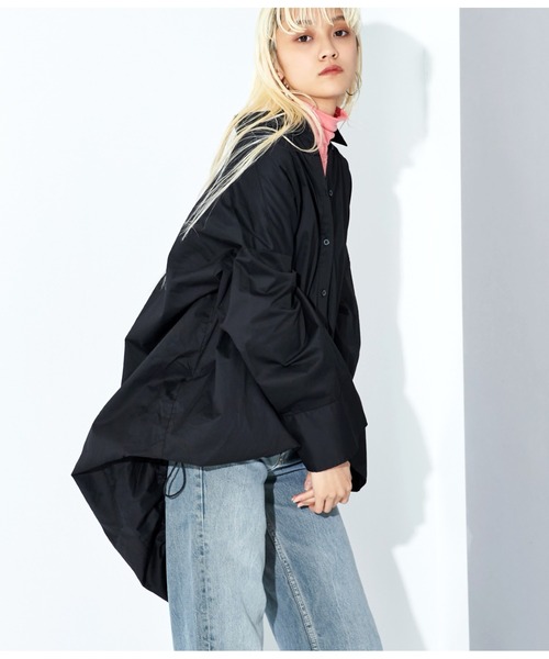 Settimissimo（セッティミッシモ）の「バルーンシルエット オーバーサイズ シャツ ブラウス（シャツ/ブラウス・レディース・ブラック/オフホワイト・FREE）」の17枚目の写真