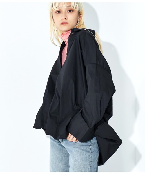 Settimissimo（セッティミッシモ）の「バルーンシルエット オーバーサイズ シャツ ブラウス（シャツ/ブラウス・レディース・ブラック/オフホワイト・FREE）」の16枚目の写真