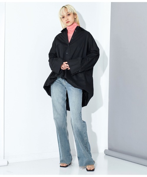 Settimissimo（セッティミッシモ）の「バルーンシルエット オーバーサイズ シャツ ブラウス（シャツ/ブラウス・レディース・ブラック/オフホワイト・FREE）」の18枚目の写真