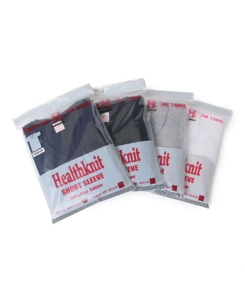 Healthknit(ヘルスニット)の「【 HealthKnit / ヘルスニット 】 ベーシック 2Pパック Vネック 半袖Tシャツ SIP #2-2202(Tシャツ/カットソー・メンズ・グレー/オフホワイト/ブラック/ネイビー・S/M/L)」の5枚目の写真