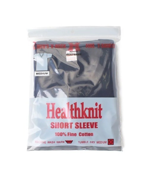 Healthknit(ヘルスニット)の「【 HealthKnit / ヘルスニット 】 ベーシック 2Pパック Vネック 半袖Tシャツ SIP #2-2202(Tシャツ/カットソー・メンズ・グレー/オフホワイト/ブラック/ネイビー・S/M/L)」の6枚目の写真