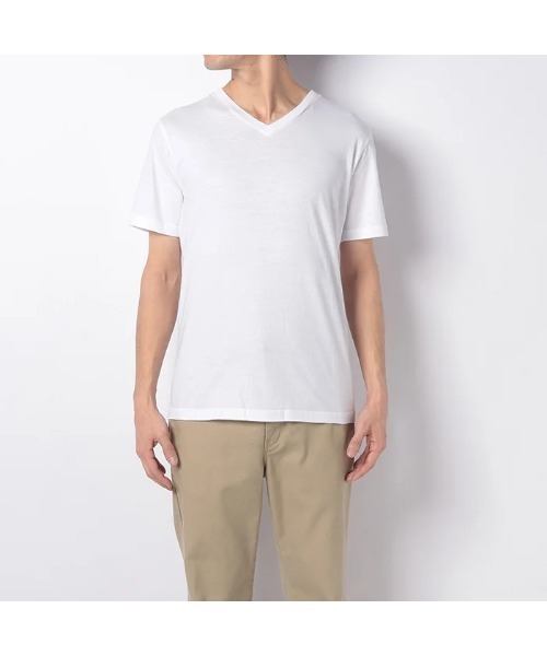 Healthknit(ヘルスニット)の「【 HealthKnit / ヘルスニット 】 ベーシック 2Pパック Vネック 半袖Tシャツ SIP #2-2202(Tシャツ/カットソー・メンズ・グレー/オフホワイト/ブラック/ネイビー・S/M/L)」の11枚目の写真