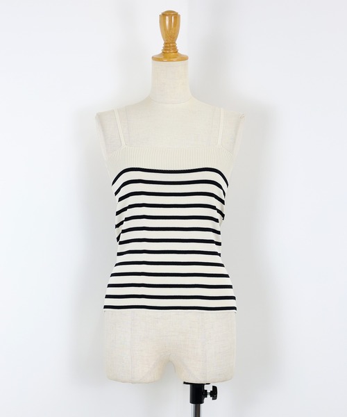 BLUEEAST(ブルーイースト)の「ボーダーカーディガン+キャミソール セット(アンサンブル・レディース・ホワイト/ブラック・MEDIUM)」の12枚目の写真