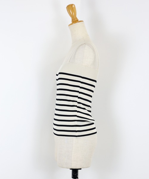 BLUEEAST(ブルーイースト)の「ボーダーカーディガン+キャミソール セット(アンサンブル・レディース・ホワイト/ブラック・MEDIUM)」の13枚目の写真