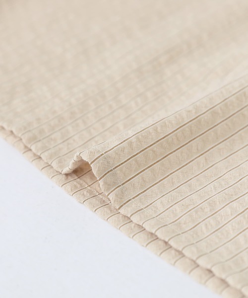 n'OrLABEL（ノアールレーベル）の「『ストライプ柄ボリューム袖ブラウス』（シャツ/ブラウス・レディース・オフホワイト/ネイビー/ライトベージュ・1/2）」の8枚目の写真