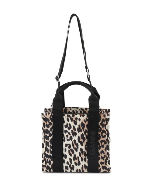 ADAM ET ROPE'(アダムエロペ)の「【GANNI(ガニー)】RECYCLED TECH SMALL TOTE PRINT(ショルダーバッグ・レディース・ブラウン・FREE)」の8枚目の写真