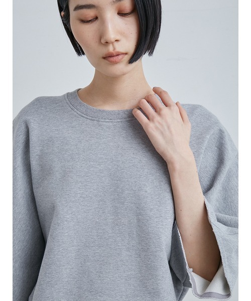 MIESROHE】 フレアスリーブハイクオリティ裏毛TOPS MIESROHE