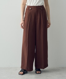 YECCA VECCA | 麻レーヨンワイドパンツ(その他パンツ)
