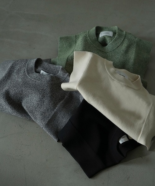 SQUARE SLEEVE KNIT TOPS（ニット/セーター）｜CLANE（クラネ