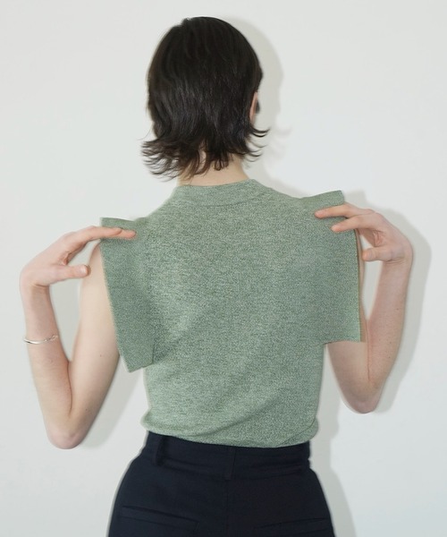 SQUARE SLEEVE KNIT TOPS（ニット/セーター）｜CLANE（クラネ