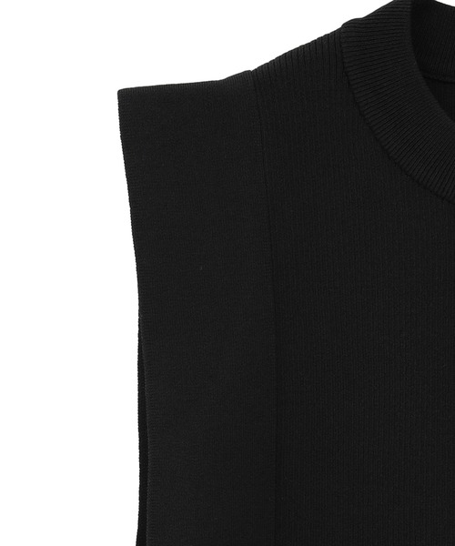 CLANE SQUARE SLEEVE KNIT ブラック1 CLANE/クラネ】SQUARE SLEEVE KNIT TOPS/スクエアスリーブ