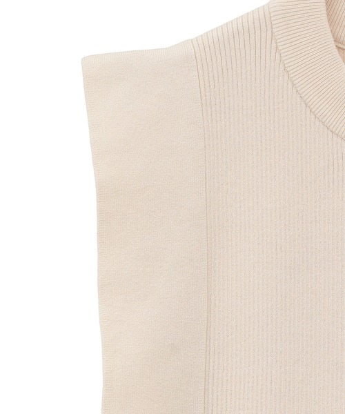 クラネ CLANE SQUARE SLEEVE KNIT TOPS （WHITE） CLANE(クラネ)｜SQUARE SLEEVE KNIT TOPS/ニットトップス/IVORY