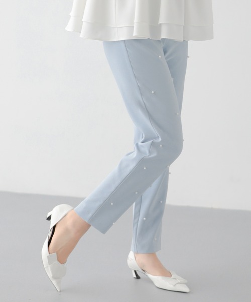 Fit more（フィットモア）の「パールストレートパンツ（スラックス・レディース・ブラック/ブルー/Cream・PS/M/S）」の14枚目の写真