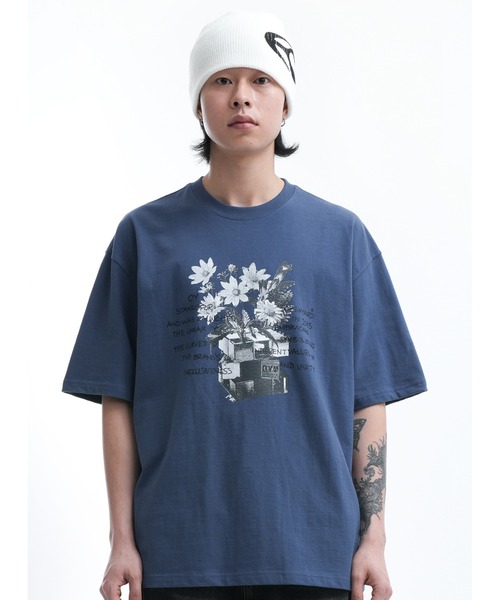 OBLI オブリ パワーショルダーボーダーカットソー ボーダーT