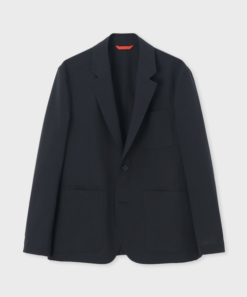 【希少デザイン】Paul Smith 高級シルク生地　テーラードジャケット 黒 パフォーマンスストレッチ 2ボタンジャケット / 153165 2324