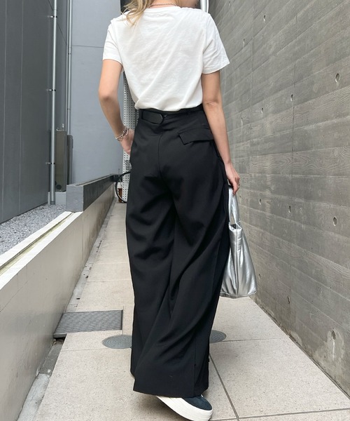 ABYS(アビス)の「裾2WAYワイドスラックスパンツ(スラックス・レディース・ブラック/グレー・MEDIUM/LARGE)」の7枚目の写真