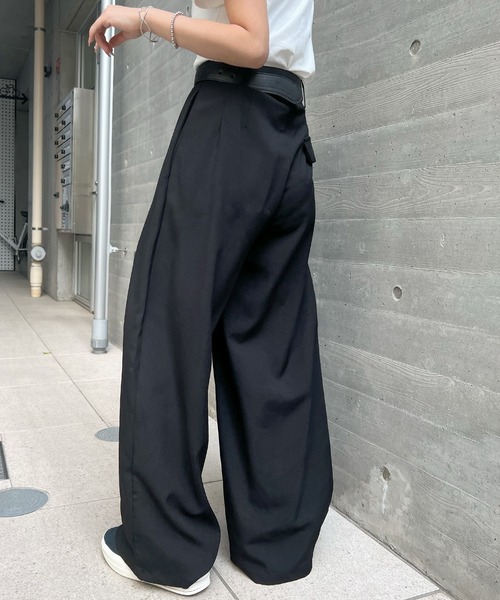 ABYS(アビス)の「裾2WAYワイドスラックスパンツ(スラックス・レディース・ブラック/グレー・MEDIUM/LARGE)」の8枚目の写真