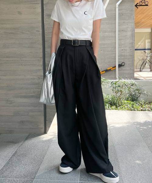 ABYS(アビス)の「裾2WAYワイドスラックスパンツ(スラックス・レディース・ブラック/グレー・MEDIUM/LARGE)」の12枚目の写真