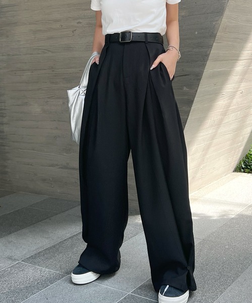 ABYS(アビス)の「裾2WAYワイドスラックスパンツ(スラックス・レディース・ブラック/グレー・MEDIUM/LARGE)」の13枚目の写真