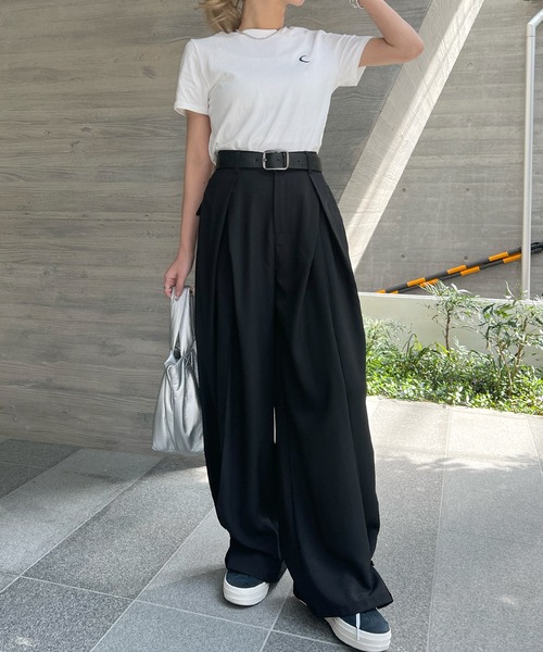 ABYS(アビス)の「裾2WAYワイドスラックスパンツ(スラックス・レディース・ブラック/グレー・MEDIUM/LARGE)」の14枚目の写真