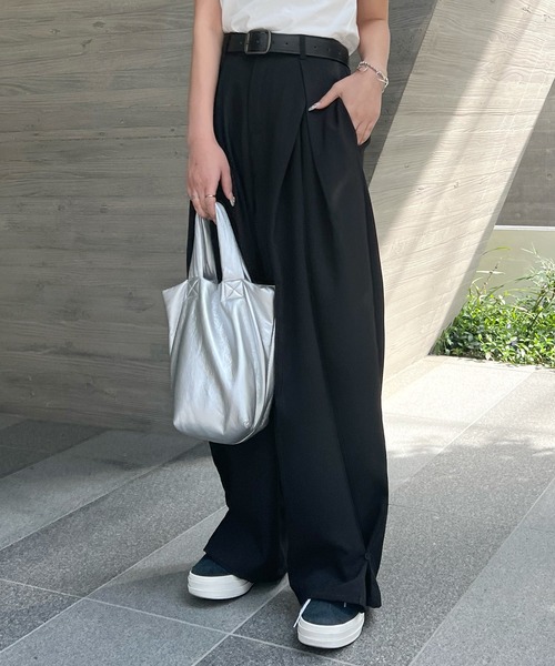 ABYS(アビス)の「裾2WAYワイドスラックスパンツ(スラックス・レディース・ブラック/グレー・MEDIUM/LARGE)」の15枚目の写真