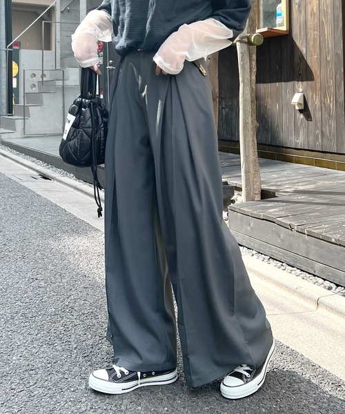 ABYS(アビス)の「裾2WAYワイドスラックスパンツ(スラックス・レディース・ブラック/グレー・MEDIUM/LARGE)」の19枚目の写真