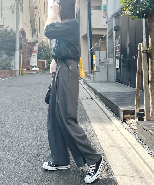 ABYS(アビス)の「裾2WAYワイドスラックスパンツ(スラックス・レディース・ブラック/グレー・MEDIUM/LARGE)」の22枚目の写真