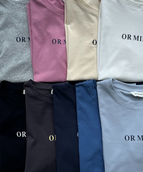 RiLi（リリ）の「ワンポイントロゴTシャツ【RL】（Tシャツ/カットソー・レディース・ホワイト/ライトピンク/クリーム/レッド/ピンク/ブルー/ブラック/チャコールグレー/ライトブルー/ネイビー・FREE）」の10枚目の写真