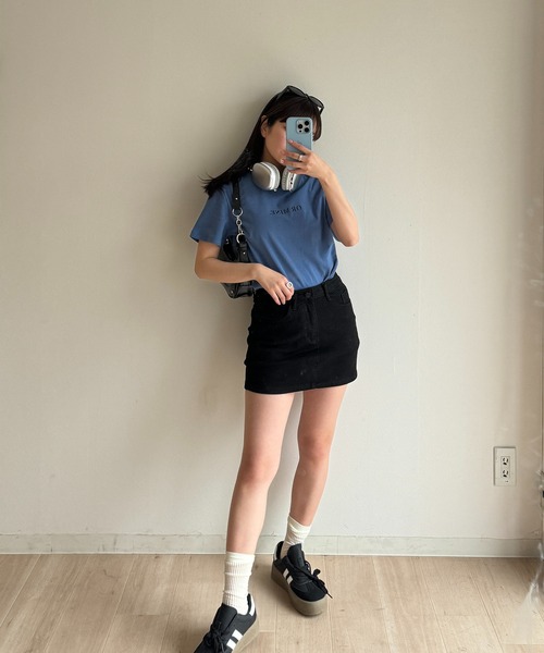 RiLi（リリ）の「ワンポイントロゴTシャツ【RL】（Tシャツ/カットソー・レディース・ホワイト/ライトピンク/クリーム/レッド/ピンク/ブルー/ブラック/チャコールグレー/ライトブルー/ネイビー・FREE）」の20枚目の写真
