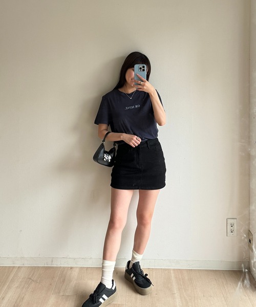 RiLi（リリ）の「ワンポイントロゴTシャツ【RL】（Tシャツ/カットソー・レディース・ホワイト/ライトピンク/クリーム/レッド/ピンク/ブルー/ブラック/チャコールグレー/ライトブルー/ネイビー・FREE）」の16枚目の写真