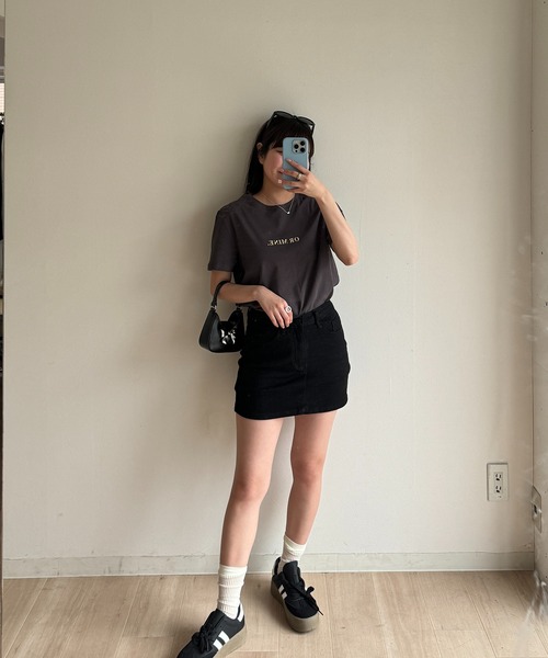 RiLi（リリ）の「ワンポイントロゴTシャツ【RL】（Tシャツ/カットソー・レディース・ホワイト/ライトピンク/クリーム/レッド/ピンク/ブルー/ブラック/チャコールグレー/ライトブルー/ネイビー・FREE）」の17枚目の写真