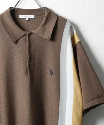 ZIP FIVE（ジップファイブ）の「【U.S.POLOASSN.】 ワンポイント 刺繍 ルーズシルエット ニット ポロシャツ（ポロシャツ）」