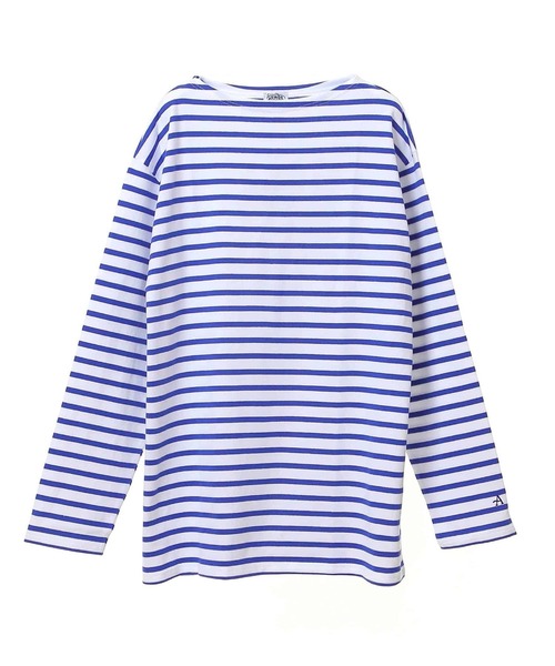 Armor lux（アルモーリュックス）の「【Armor-lux/アルモリュクス】ブルトン長袖ベーシックフィット（ボーダー）（Tシャツ/カットソー・メンズ・ネイビー/ブルー・5/6/7）」の2枚目の写真