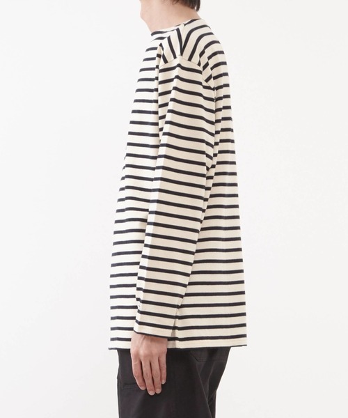 Armor lux（アルモーリュックス）の「【Armor-lux/アルモリュクス】ブルトン長袖ベーシックフィット（ボーダー）（Tシャツ/カットソー・メンズ・ネイビー/ブルー・5/6/7）」の4枚目の写真