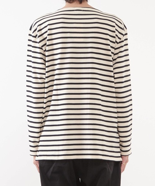 Armor lux（アルモーリュックス）の「【Armor-lux/アルモリュクス】ブルトン長袖ベーシックフィット（ボーダー）（Tシャツ/カットソー・メンズ・ネイビー/ブルー・5/6/7）」の5枚目の写真