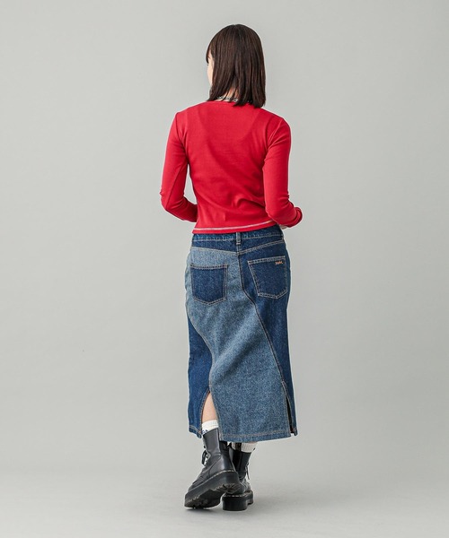 X-girl（エックスガール）の「APPLE BABY L/S TEE（Tシャツ/カットソー・レディース・ブラック/ホワイト/レッド・S/M）」の17枚目の写真