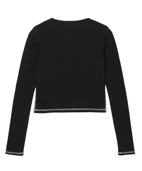 X-girl（エックスガール）の「APPLE BABY L/S TEE（Tシャツ/カットソー・レディース・ブラック/ホワイト/レッド・S/M）」の21枚目の写真