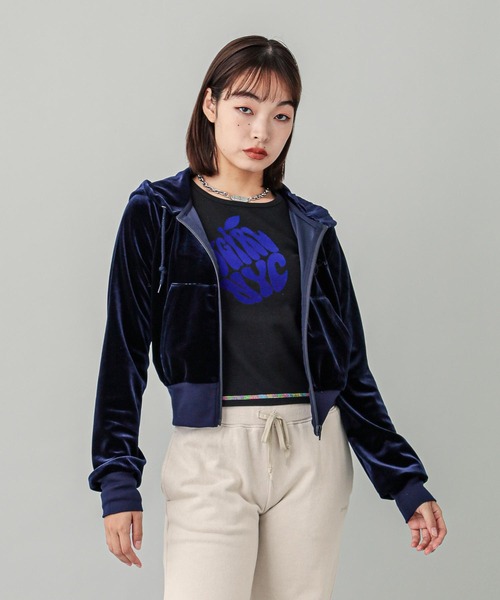 X-girl（エックスガール）の「APPLE BABY L/S TEE（Tシャツ/カットソー・レディース・ブラック/ホワイト/レッド・S/M）」の5枚目の写真