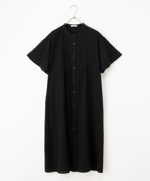 Honeys（ハニーズ）の「ピンタックシャツワンピース（シャツワンピース・レディース・オレンジ/ブルーグリーン/ブラック/ライトベージュ・L/M/LL）」の21枚目の写真