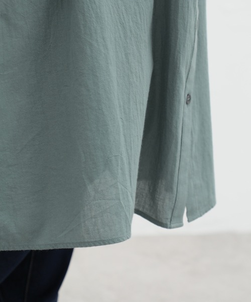 Honeys（ハニーズ）の「ピンタックシャツワンピース（シャツワンピース・レディース・オレンジ/ブルーグリーン/ブラック/ライトベージュ・L/M/LL）」の9枚目の写真