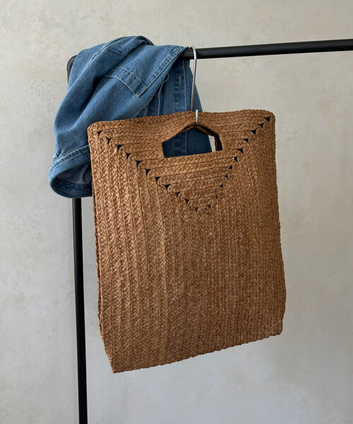 DouDou（ドゥドゥ）の「【MADE IN MADA 24SS】MARIE BAG（かごバッグ・レディース・ベージュ/ブラウン・FREE）」の14枚目の写真