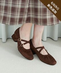 スエード　パンプス　ブーティ風　ボルドー色 スエードパンプスブーティ風ボルドー色