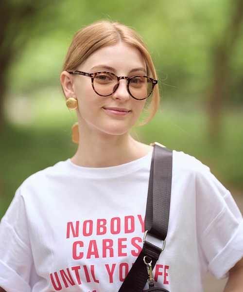 Mia   （ミア）の「テキストロゴTシャツ（Tシャツ/カットソー・レディース・ブラック/オフホワイト・FREE）」の19枚目の写真