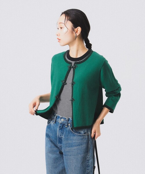 【セール】12ゲージ チャイナ トリム カーディガン 24AW（カーディガン/ボレロ）｜BEAMS BOY（ビームスボーイ）