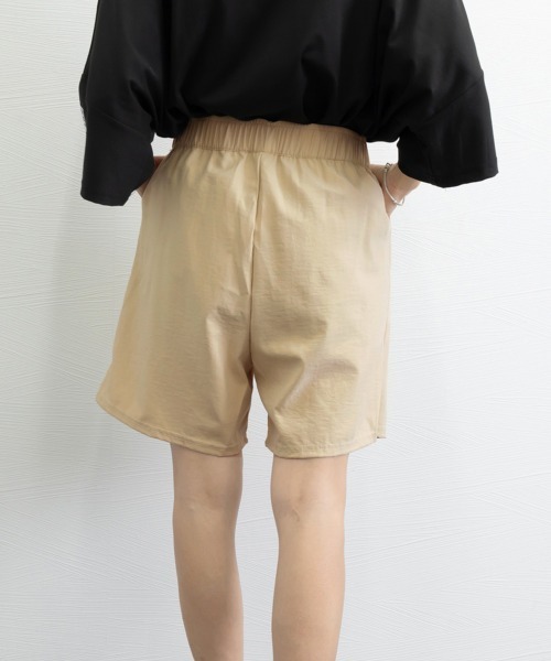 Miniministore(ミニミニストア)の「韓国風 ワイドショートパンツ レディース(カーゴパンツ・レディース・グレー/ブラック/カーキ/ベージュ/ピンク・FREE)」の20枚目の写真