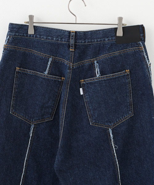 JIEDA(ジエダ)の「JieDa CROPPED LOOSE FIT DENIM JIE-24W -PT12(スラックス・メンズ・ネイビー・1/2)」の12枚目の写真