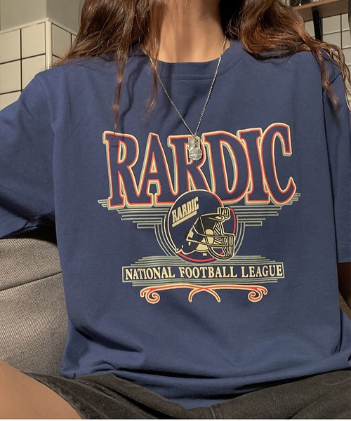 ARCADE(アーケード)の「アメリカンヴィンテージ ストリート オーバーサイズ 半袖Tシャツ -ARCADE Limited Line-(Tシャツ/カットソー・レディース・ブラック/ネイビー・FREE)」の1枚目の写真